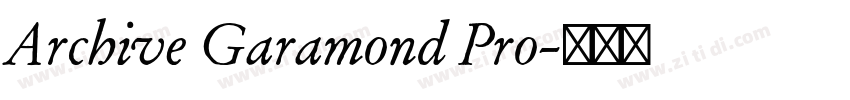 Archive Garamond Pro字体转换